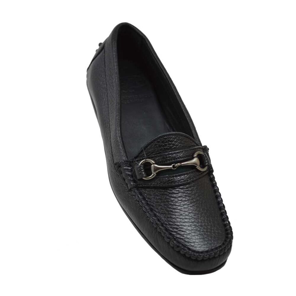 Calzoleria Toscana 8199 Ladies Deer Skin Loafer Black